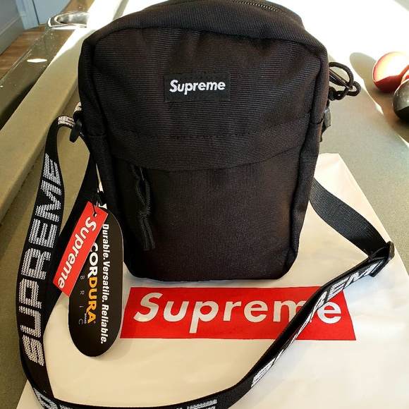 supreme shoulder bag black fw18